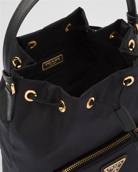 prada leather bucket bag|Prada re nylon bucket bag.